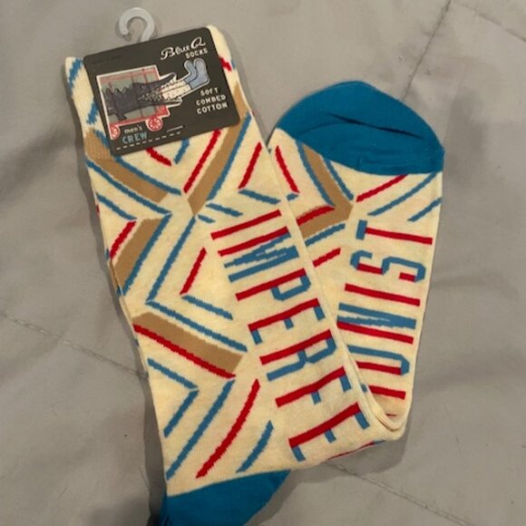NWT Mens Socks Bundle 2 total L-XL Crew Sneaker Fun Blue Q NEW Gifts $30 - Picture 10 of 13